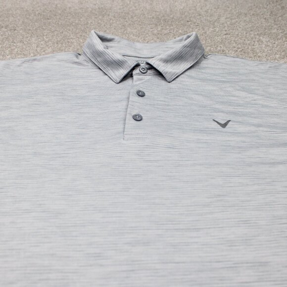 Callaway Opti-Dri Polo Shirt Mens 2XL XXL Gray Polyester Golf S/S Pullover - Picture 4 of 12